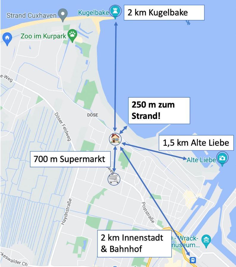 Haus Seefalke - 250 M Zum Meer Cuxhaven Exteriör bild